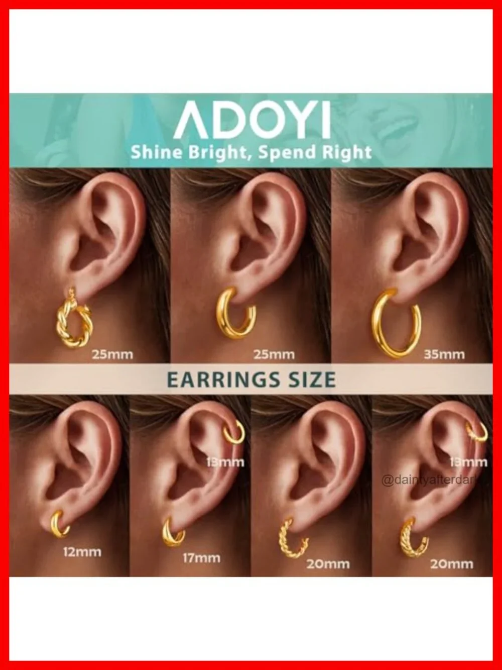 9 Pairs Gold Hoop Earrings Set, Twisted Huggie Hoop Earrings 18K Gold Plated,